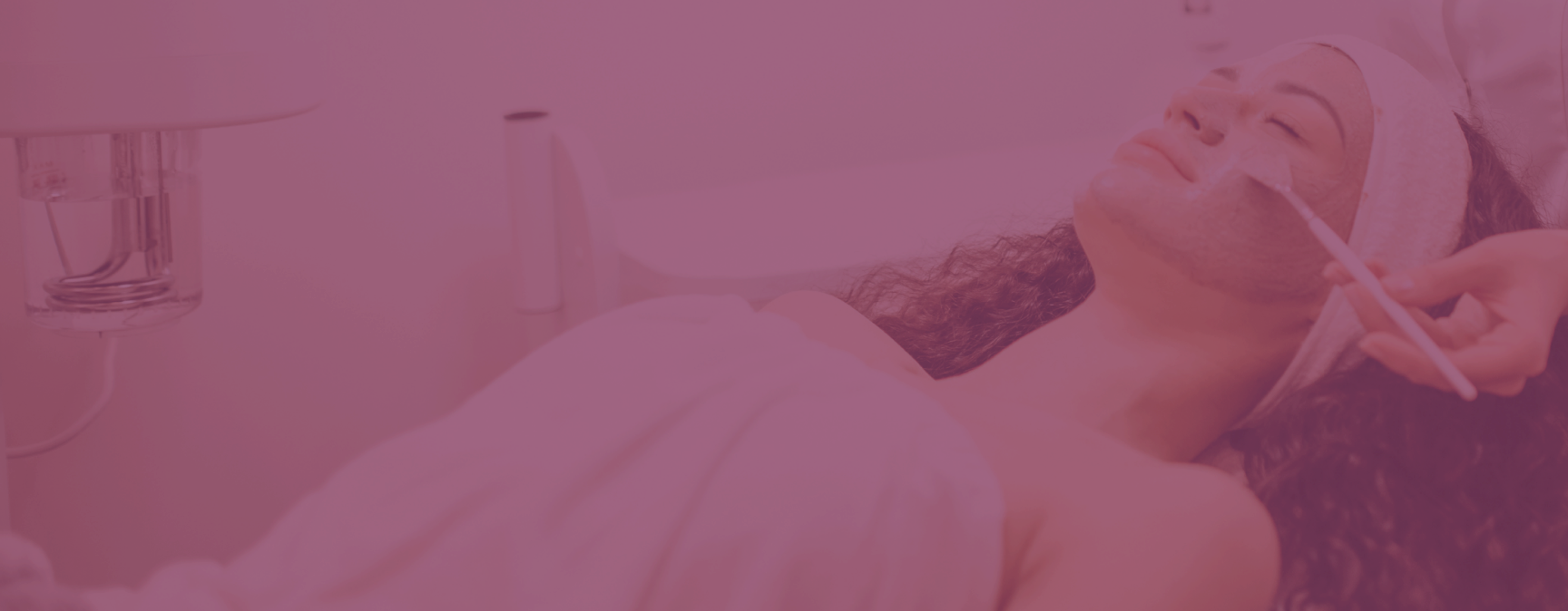 Client enjoying treatment